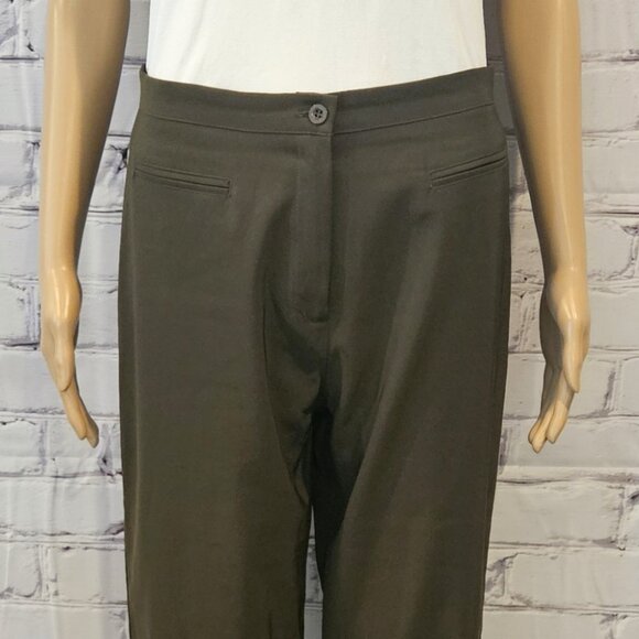 ANNE KLEIN - Olive green cropped pants - Picture 6 of 10
